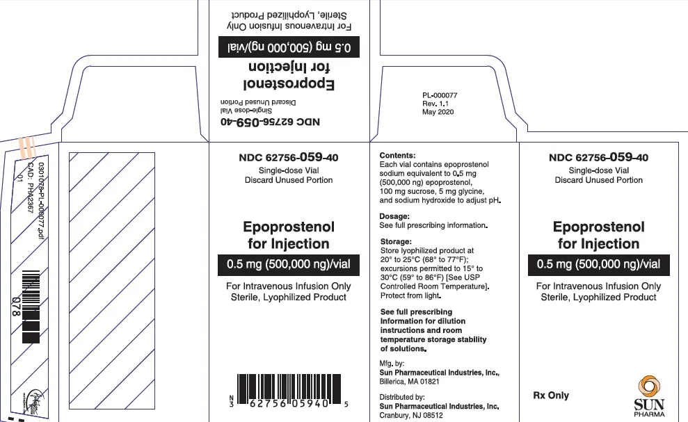 Epoprostenol 500mcg