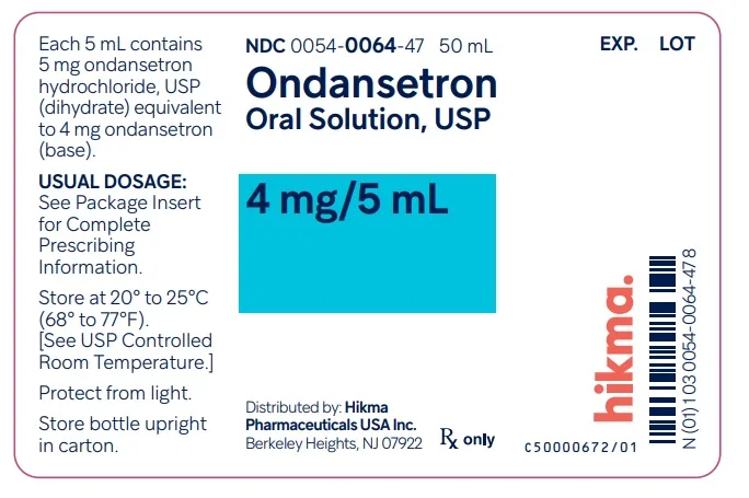 Ondansetron 4 mg-5 ml Sol 50 ml