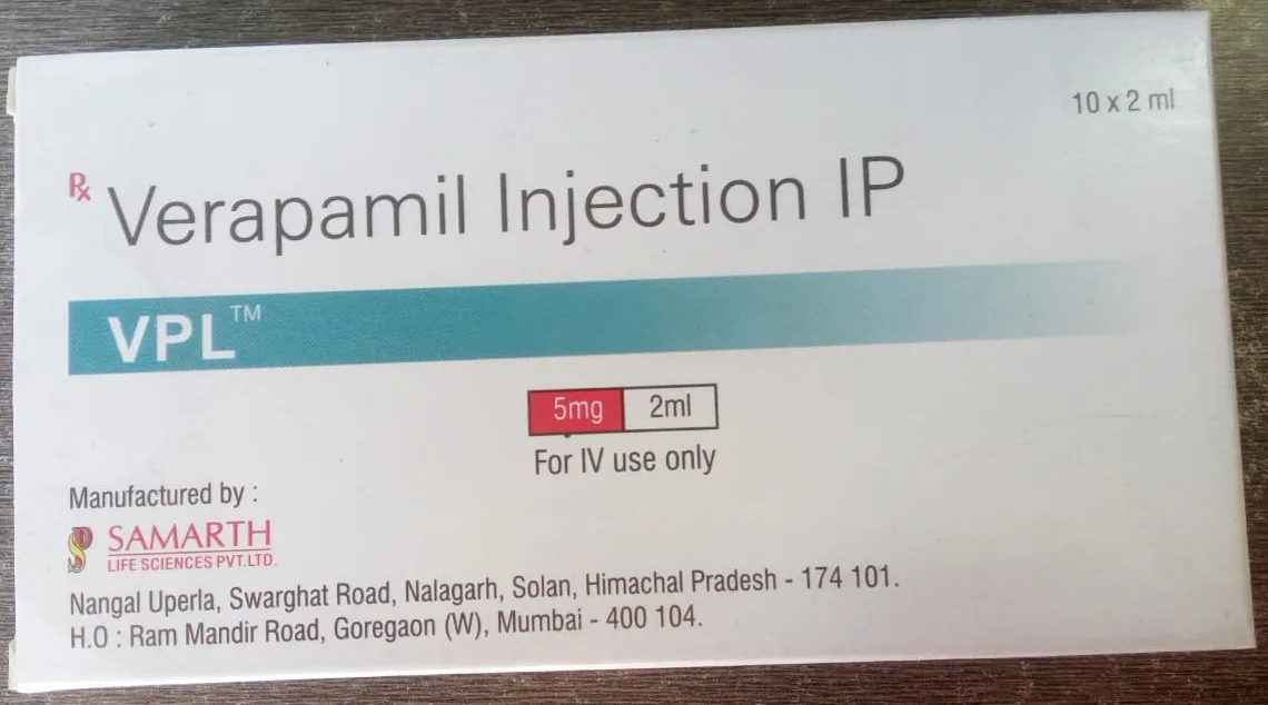 Buy VPL Injection 5mg/2ml - Samarth (Verapamil Injection IP 5mg/2ml x ...